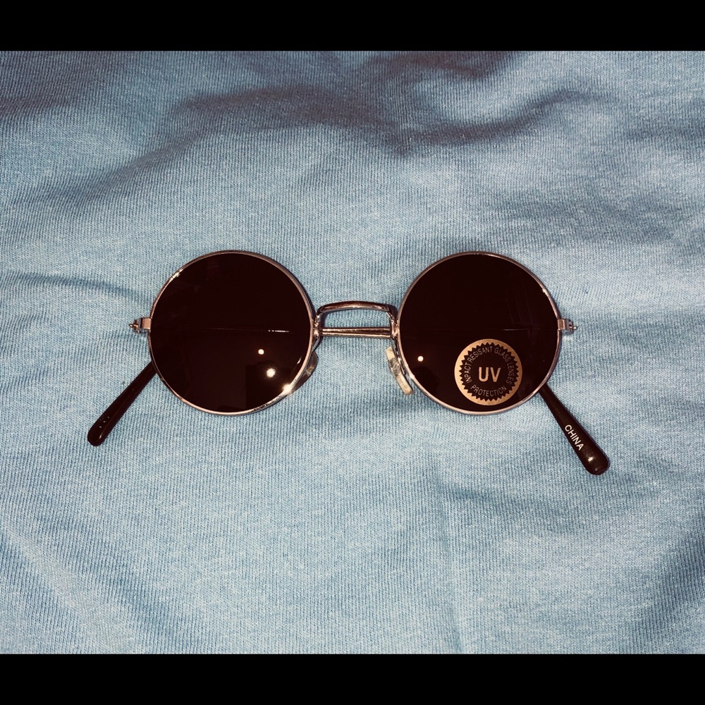 Brand New Circle Frame Woodstock-look sunglasses
